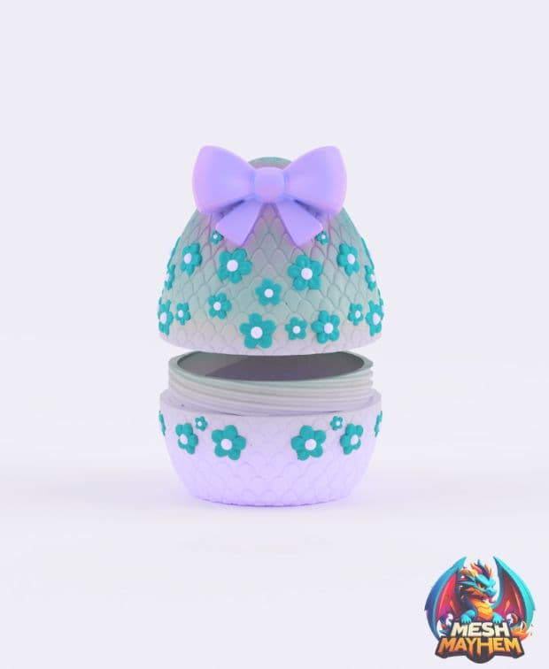 Decorated Easter Egg with Bow 3D printed product