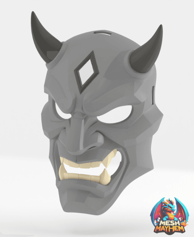 Samurai Oni Mask 3D printed product