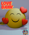 Love Emoji Piggy Bank 3D printed product