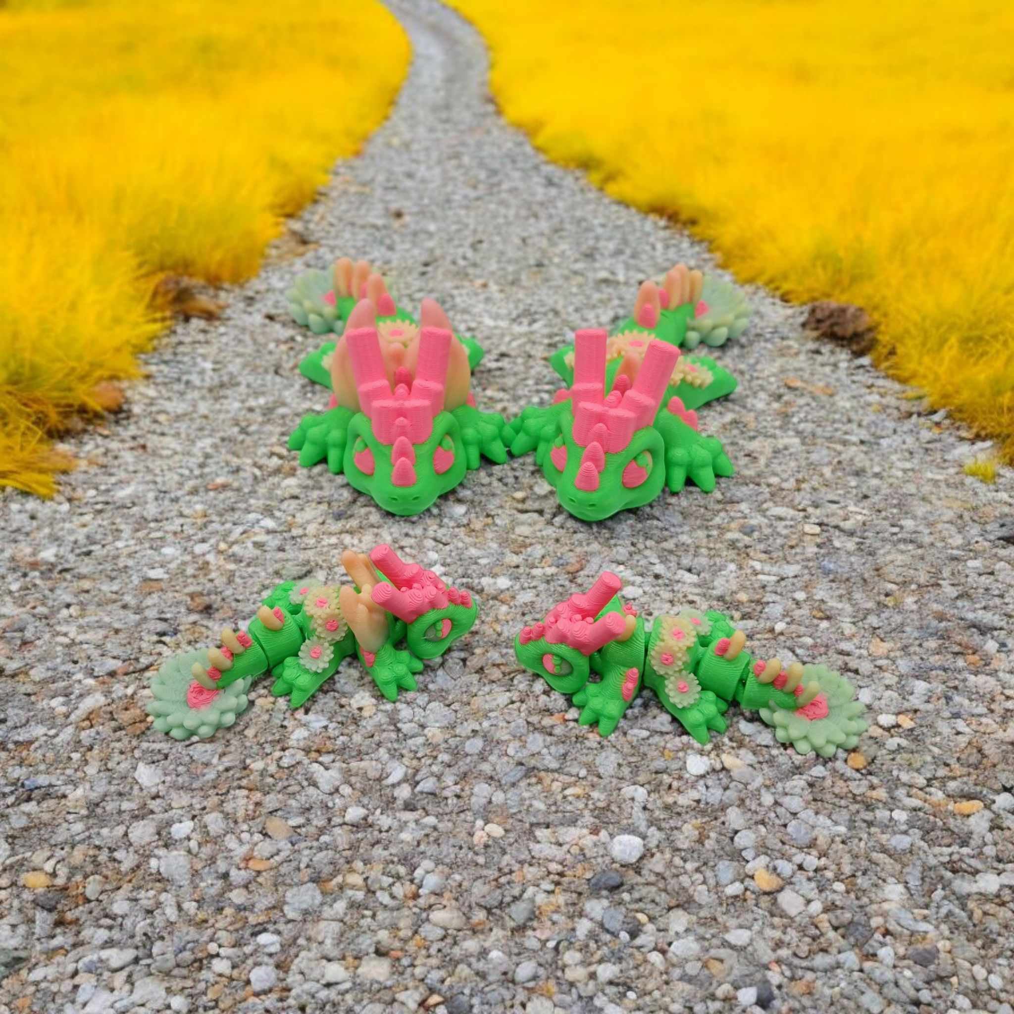 Tiny's Mini Sunflower Dragon 3D printed product