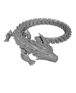 Crimson Rend Articulated Dragon Print in Place, 3D printed product