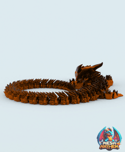 Crimson Rend Articulated Dragon Print in Place, 3D printed product