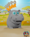 Hippo Piggy Bank with Twist Cap 3D printed product