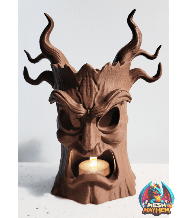Haunted Tree Tealight 3D printed product