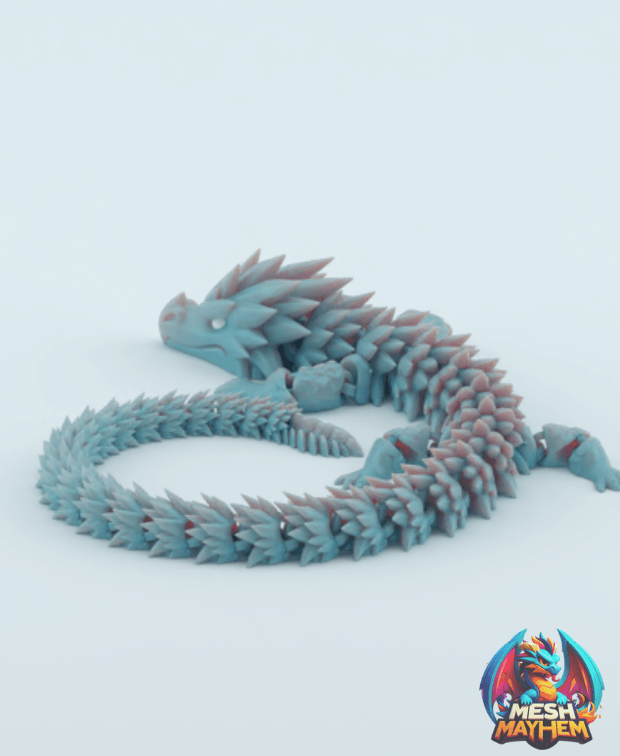Frostbite – Articulated Ice Dragon Print‑in‑Place Fantasy Model 3D printed product