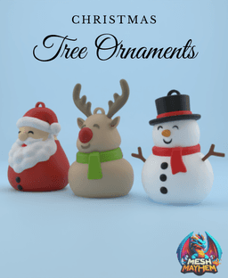 Holiday Hangers: Santa, Snowman & Reindeer Trio 3D printed product