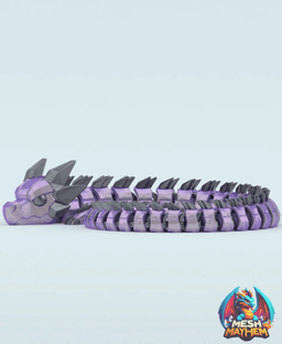 Mechaflux — Articulated Mecha‑Tech Dragon Print‑in‑Place Support‑Free 3D printed product