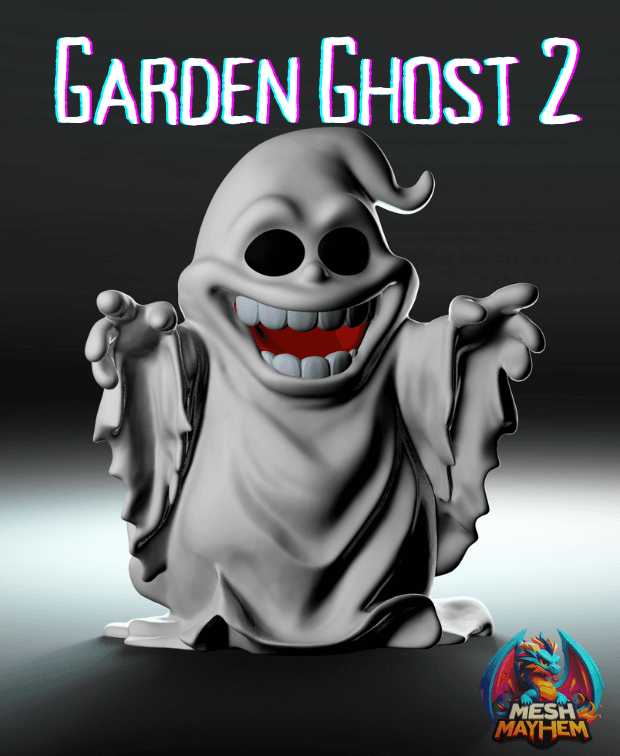 Spooky Garden Ghost 2 3D printed product