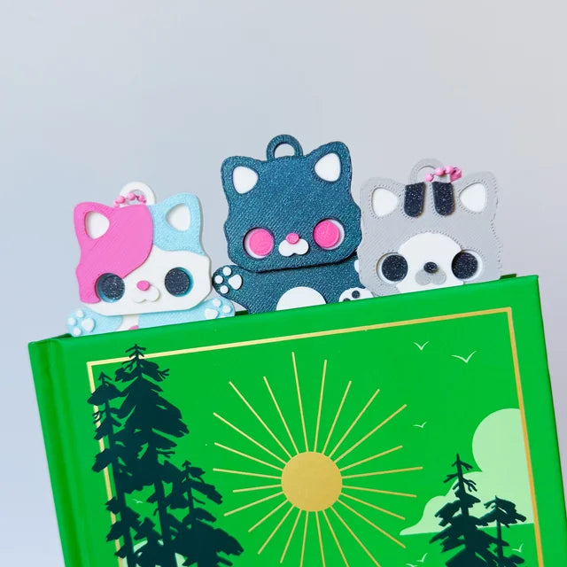 Kitty Bookmarks colorful 3D printed product