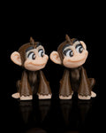 Pair of Monkeys – 3D Printed Mini Animal Set