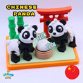 Cute Flexi Panda Diorama colorful 3D printed product