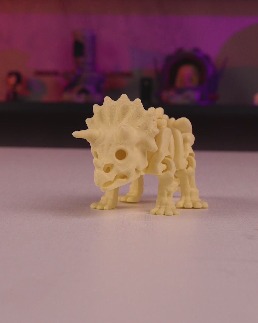 Skeleton Triceratops – 3D Printed Dinosaur Figure