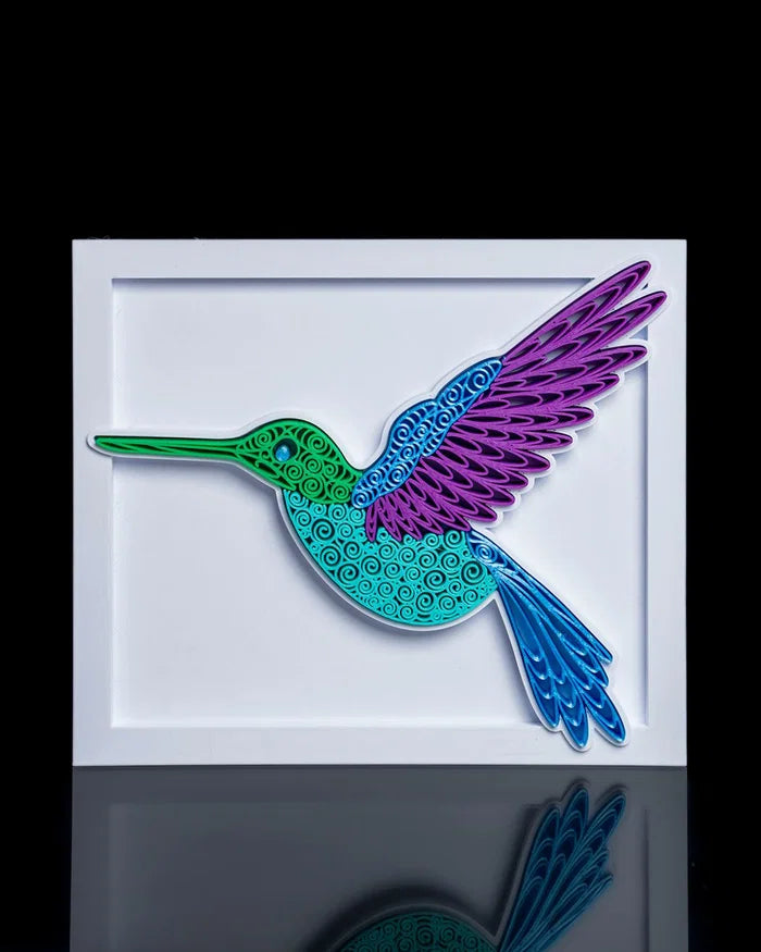 Quilled Hummingbird – 3D Printed Bird Decor
