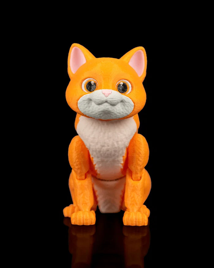 Friendly Orange Cat – 3D Printed Collectible