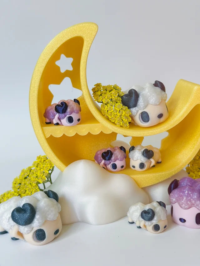 Sheep Boops with Moon Shelf colorful 3D printed product