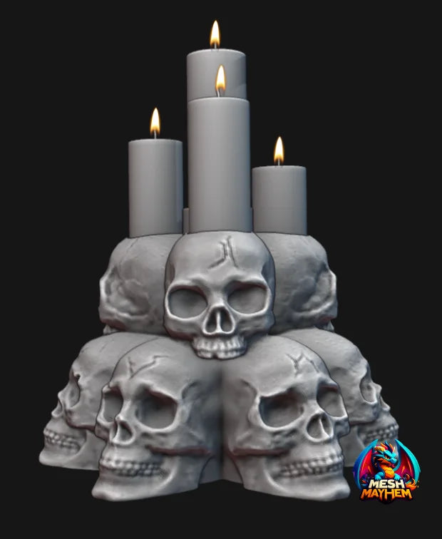 Skull Candle Holder