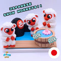 Cute Flexi Snow Monkey Diorama colorful 3D printed product