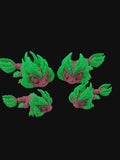 3D Tinys Strawberry Dragon colorful finished 3D printed product