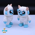 Cute Winter Yeti colorful 3D printed articulated toy